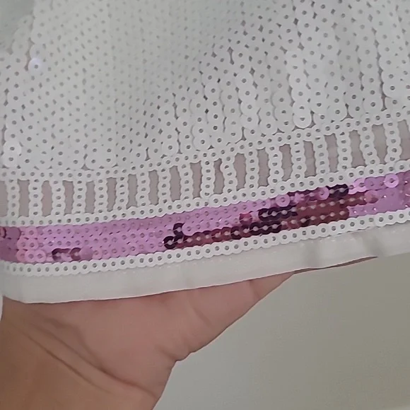 Endless Rose By Antropologie White Sequience Blazer , Party, Cruiz, Size Larg - Picture 5 of 7